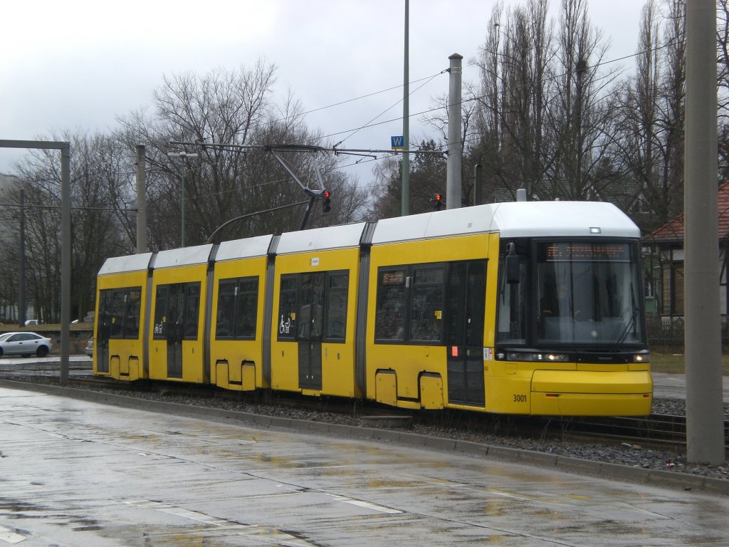 Stra�enbahnlinie M5 nach Hohensch�nhausen Zingster Stra�e an der Haltestelle Hohensch�nhausen