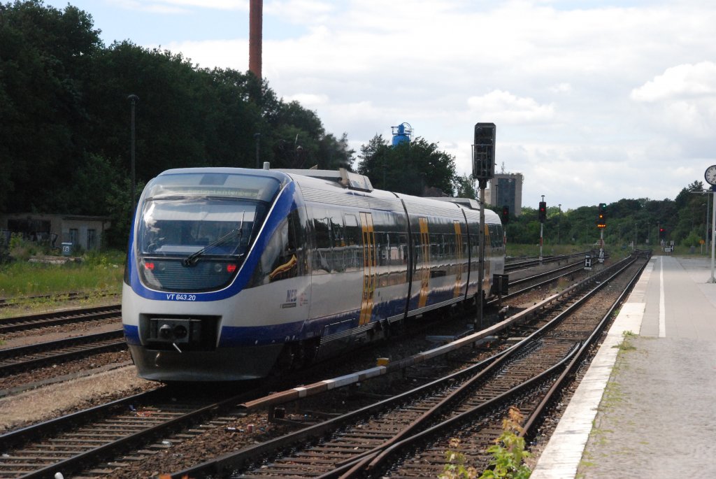 Strausberg/Lkr. M�rkisch Oderland, 19.06.2010, VT 643.20 der Niederbarnimer Eisenbahn (NEB)
