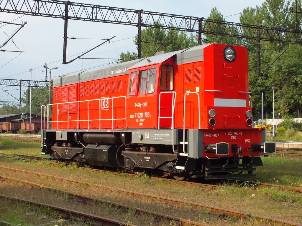 T448p-007 der DB Schenker Rail Polska abgestellt im Bf Klodzko. (04.08.11)