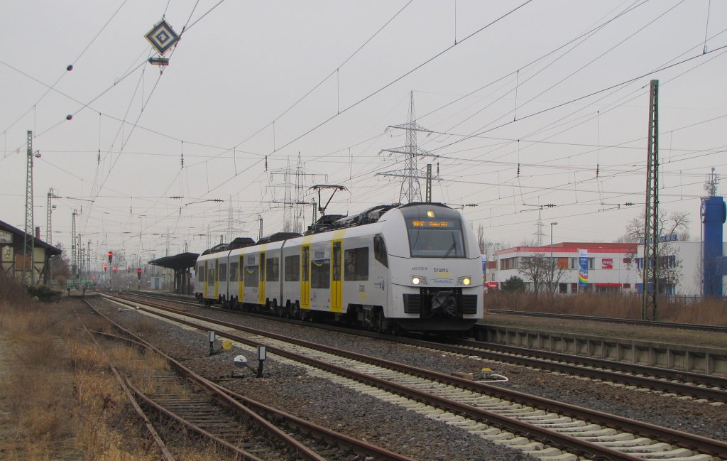 trans regio 460 012-8 als MRB 25421 von Kln Messe/Deutz nach Mainz Hbf, in Mainz-Mombach; 03.03.2012
