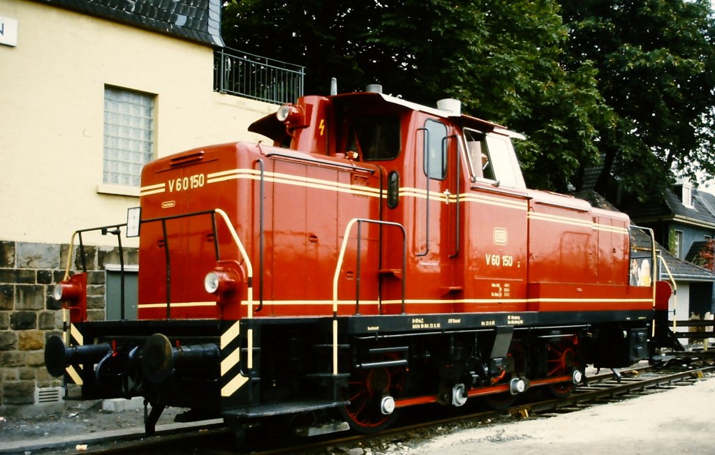 V 60 150 auf der Fahrzeugschau  150 Jahre deutsche Eisenbahn  vom 3. - 13. Oktober 1985 in Bochum-Dahlhausen