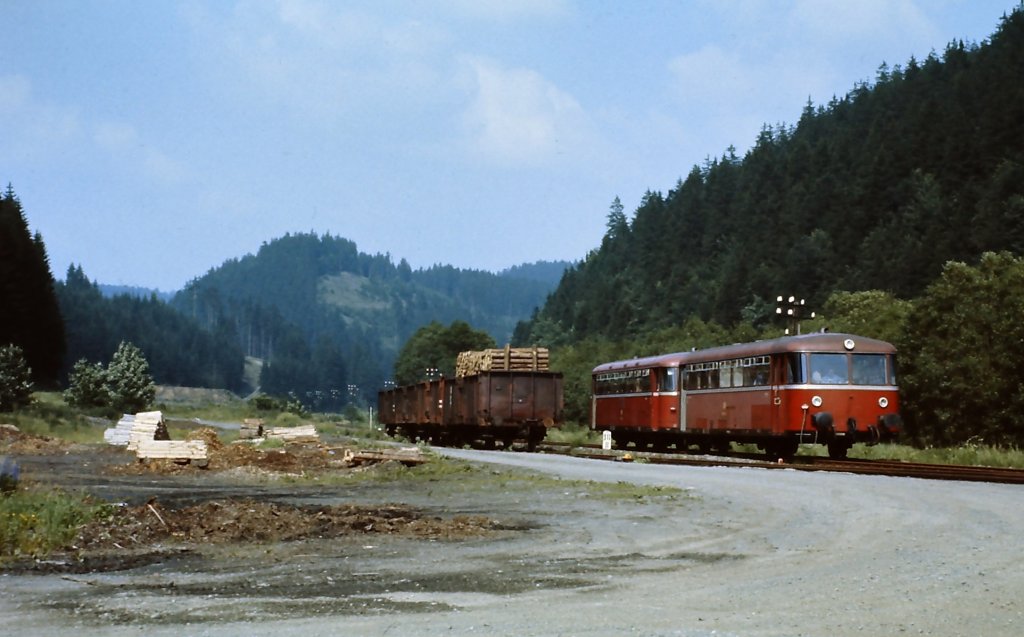 VT 95, 19 June 1977 on the Rodach Valley Railway,