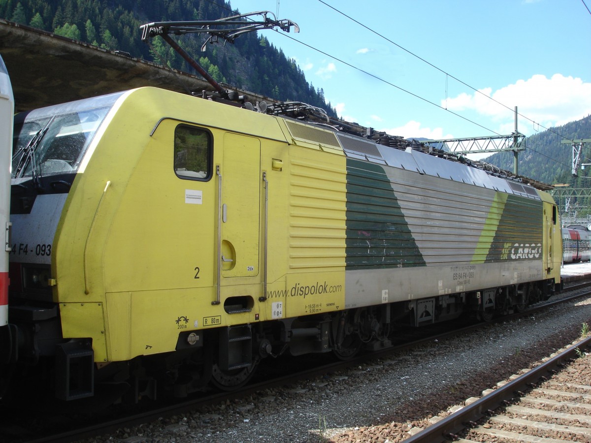  189 993-9 ES64F4 093 Dispolok FerrovieNord Cargo mit EC Milano-Munchen Brennero 06-06-2010 - Bahnvideos in Youtube - http://www.youtube.com/user/cortiferroviariamato/videos 09.04.2014 