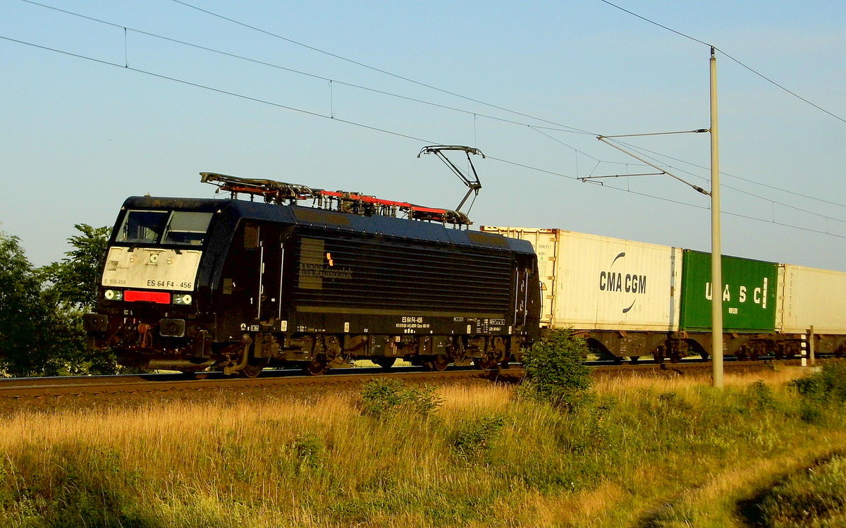  Am 22.06.2017 fuhr die  189 456-7 von der SETG (MRCE Dispolok) von Hamburg    nach Stendal und weiter nach Hof .