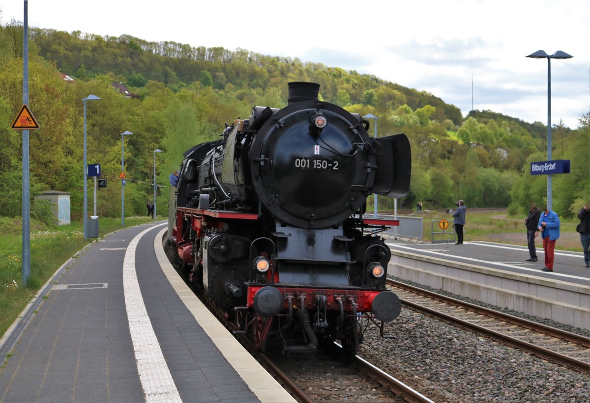 01 150 beim Dampfspektakel am 28.04.18 in Bitburg-Erdorf 