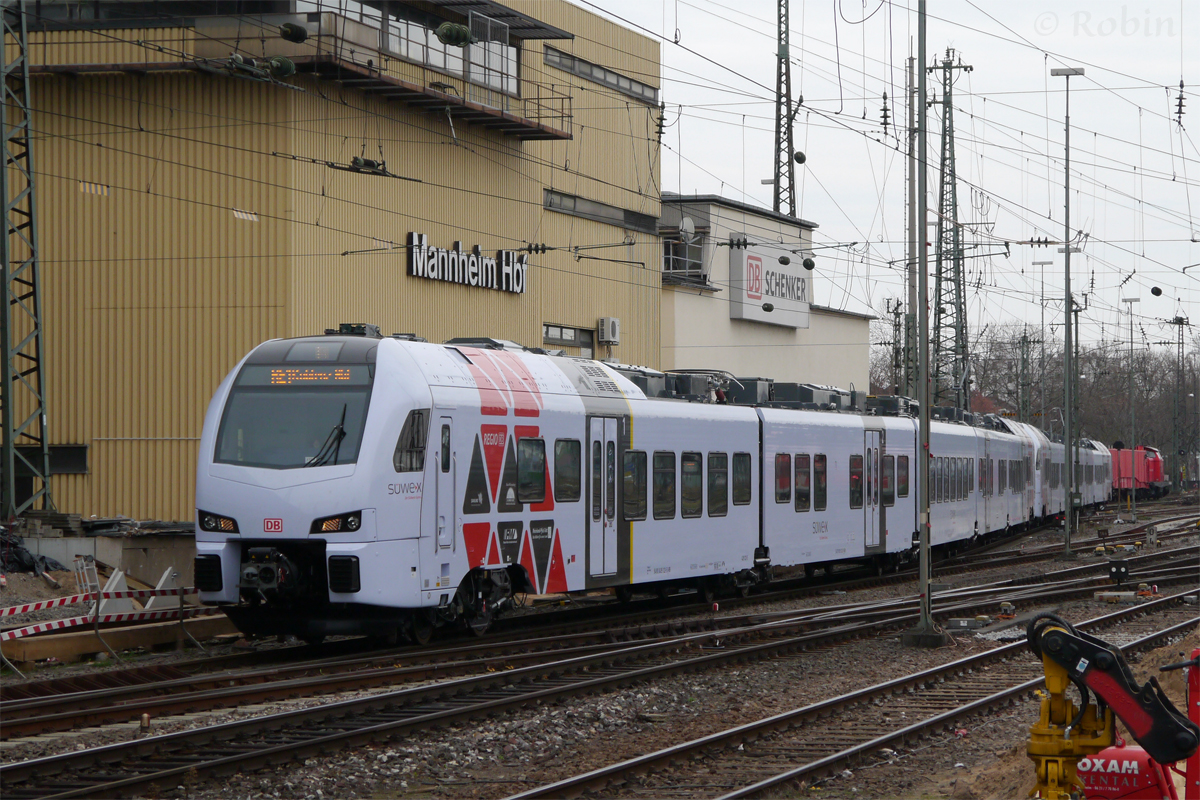 0429 122 ist seit dem 20.03.15 zugelassen und startet am 29. März 2015 in Mannheim als Süwex (RE1) nach Koblenz.