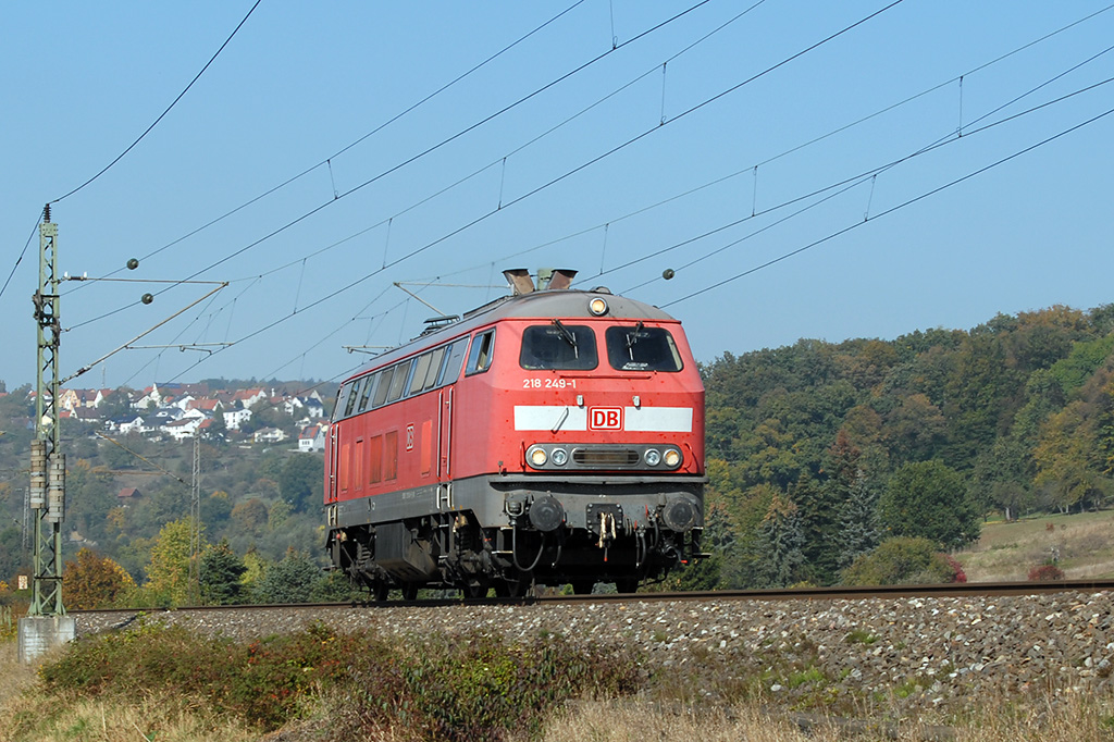 08.10.2018 Streckenabschnitt Uhingen 218 249-1