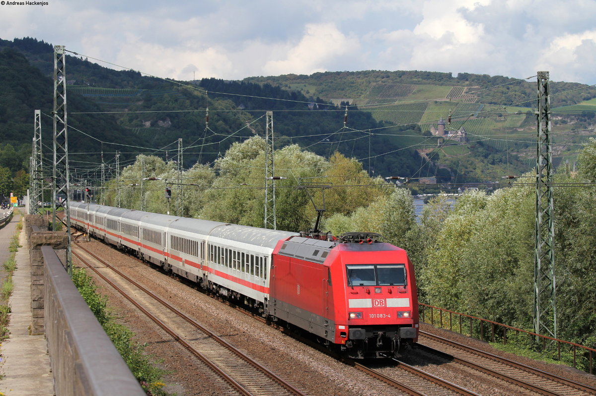 101 083-4 mit dem EC 9 (Hamburg Altona-Karlsruhe Hbf) bei Niederheimbach 3.9.17