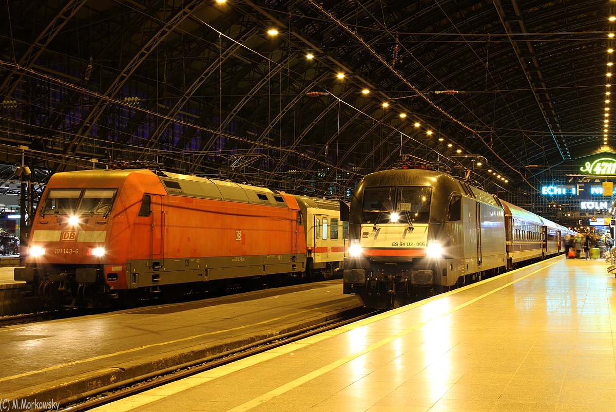 101 143 & 182 565 in Köln Hbf am 25.10.2015