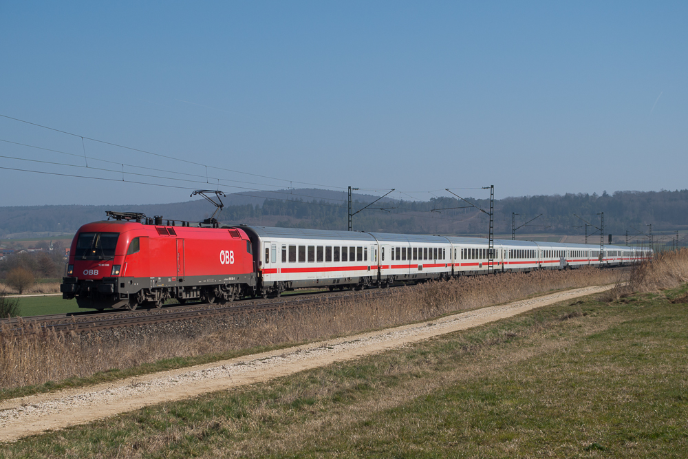 1016 006 mit IC 2082 Berchtesgaden/Oberstdorf-Hamburg am 09.03.2014 bei Wettelsheim.