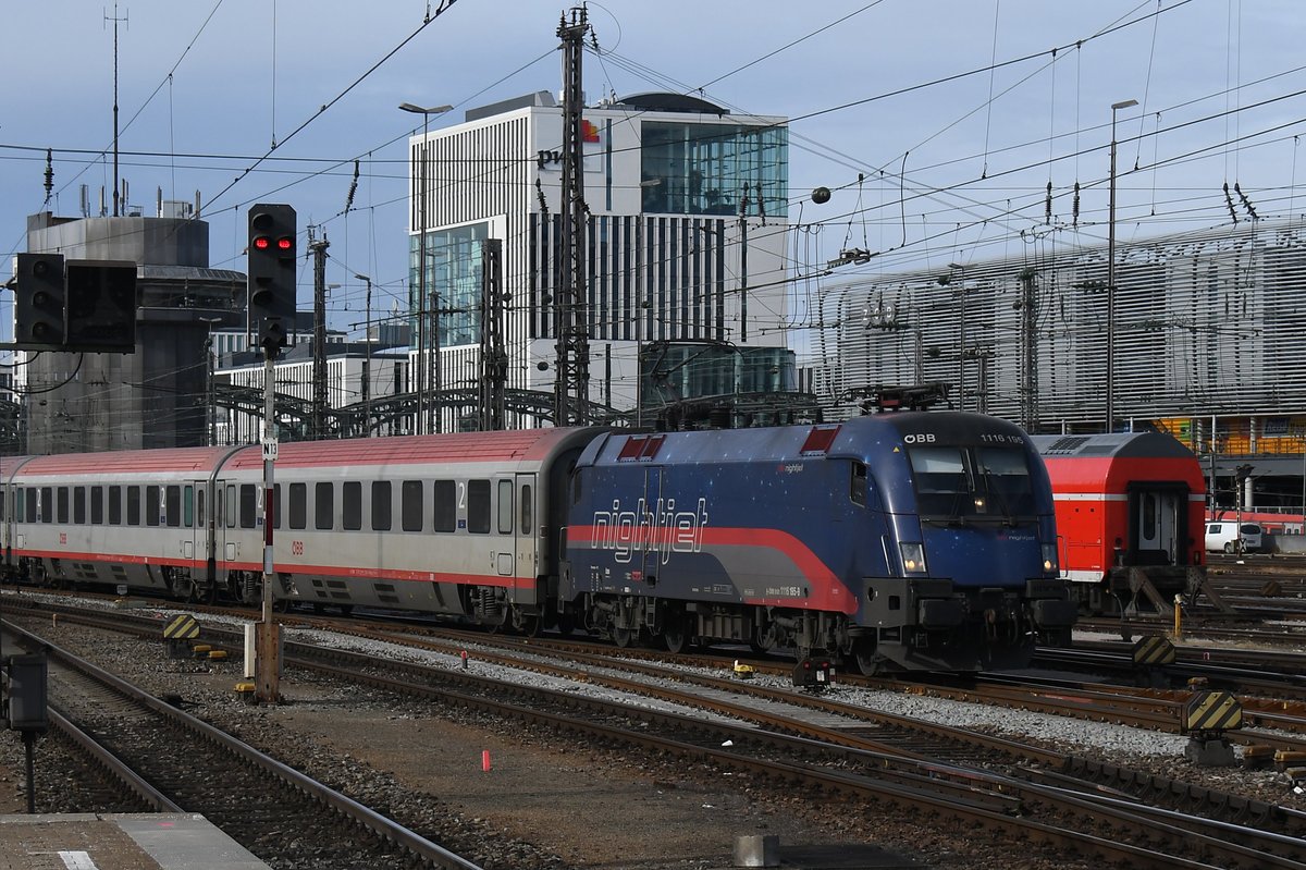 1116 195 am 05.02.17 bei der Einfahrt München Hbf