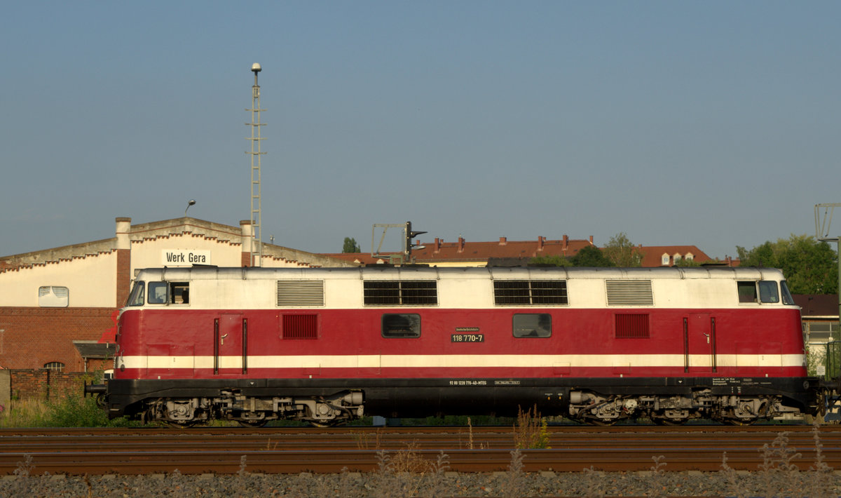 118 770-7 / 228 770-4 am BW Gera - Geraer Eisenbahnwelten e.V.  Verkehrshistorische Tage  10.09.2016