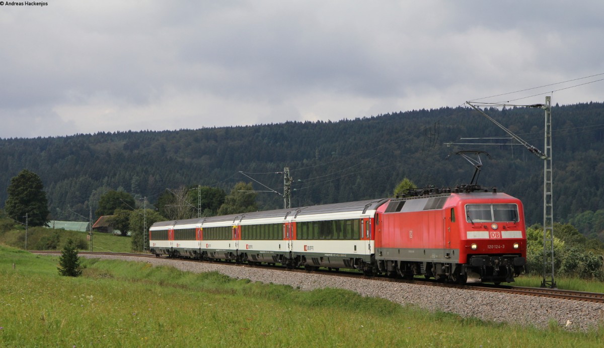 120 124-3 mit dem IC 280 (Zürich HB-Stuttgart Hbf) bei Möhringen 1.9.14
