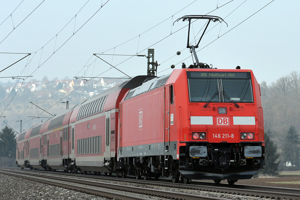 12.02.2017 Streckenabschnitt Uhingen 146 211-8