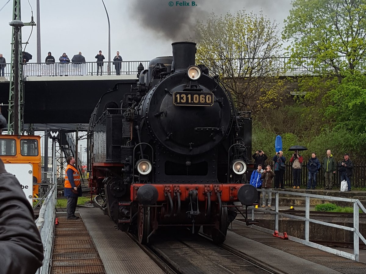 131.060 in Dresden beim 8. Dampfloktreffen am 15.04.2016