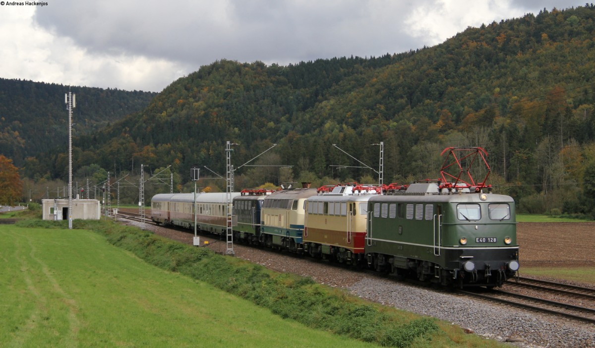 140 128-0;1113 311-5;217 014-0 und 141 001-8 mit dem Lr 91341 (Darmstadt Kranichstein-Radolfzell) bei Grnholz 11.10.13