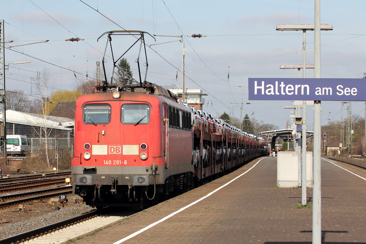 140 291-6 durchfährt Haltern am See 8.4.2015