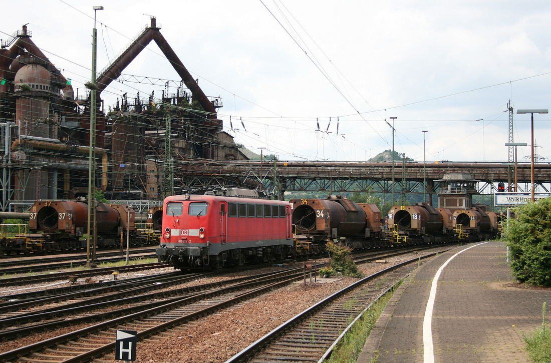 140 815 (damals leihweise für Saar Rail im Einsatz) // Völklingen // 4. Juli 2012
