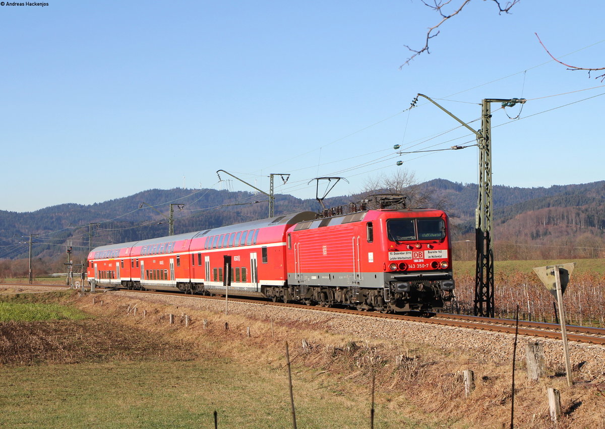 143 350-7 mit der RB 17217 (Freiburg(Brsg)Hbf-Seebrugg) bei Kirchzarten 10.12.16
