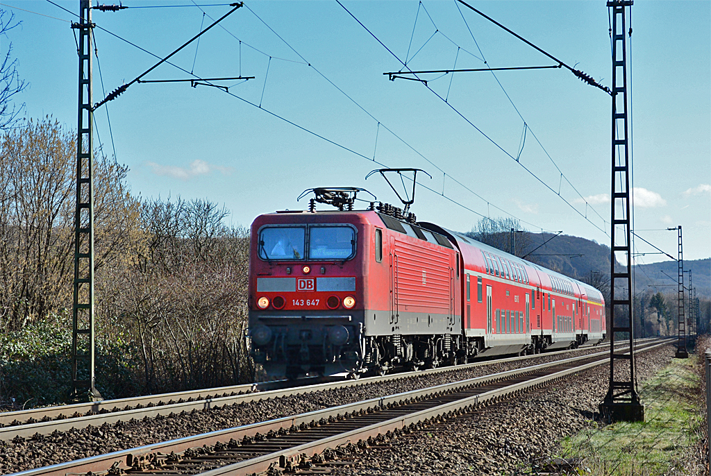143 647 RB27 nach Rommerskirchen durch Bonn-Beuel - 12.02.2014