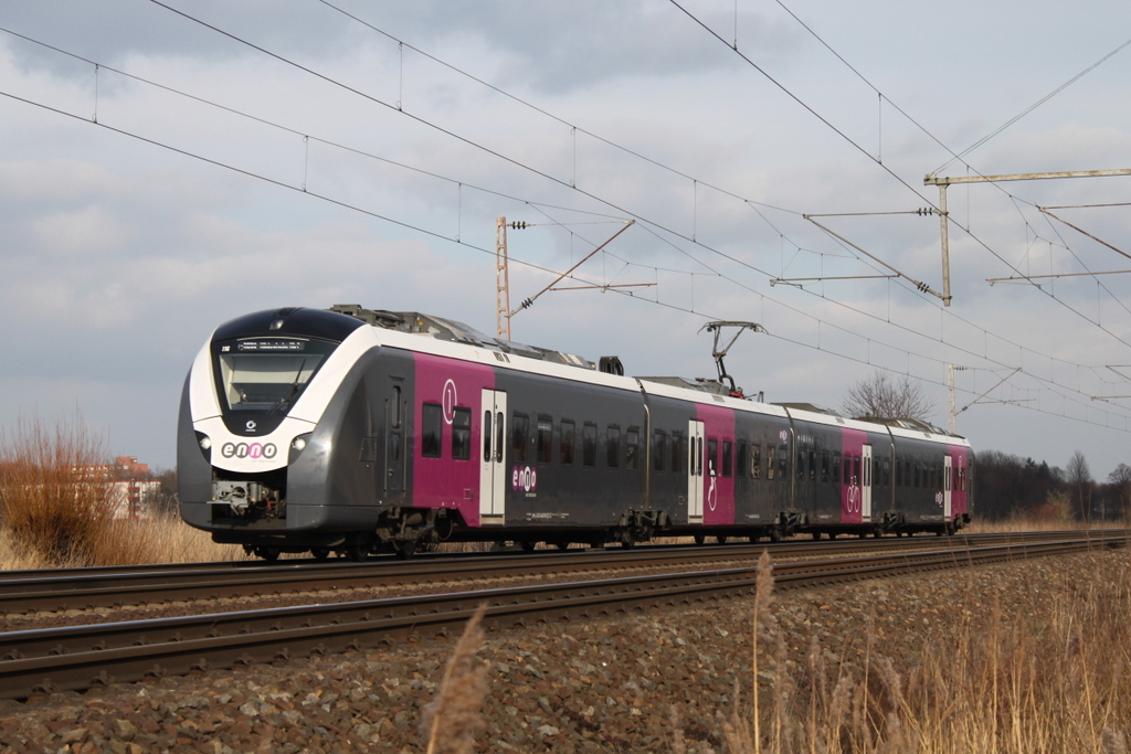 1440 116-0 als ENO83570 von Wolfsburg Hbf nach Hildesheim Hbf bei der Durchfahrt in Timmerlah am 09.03.2018