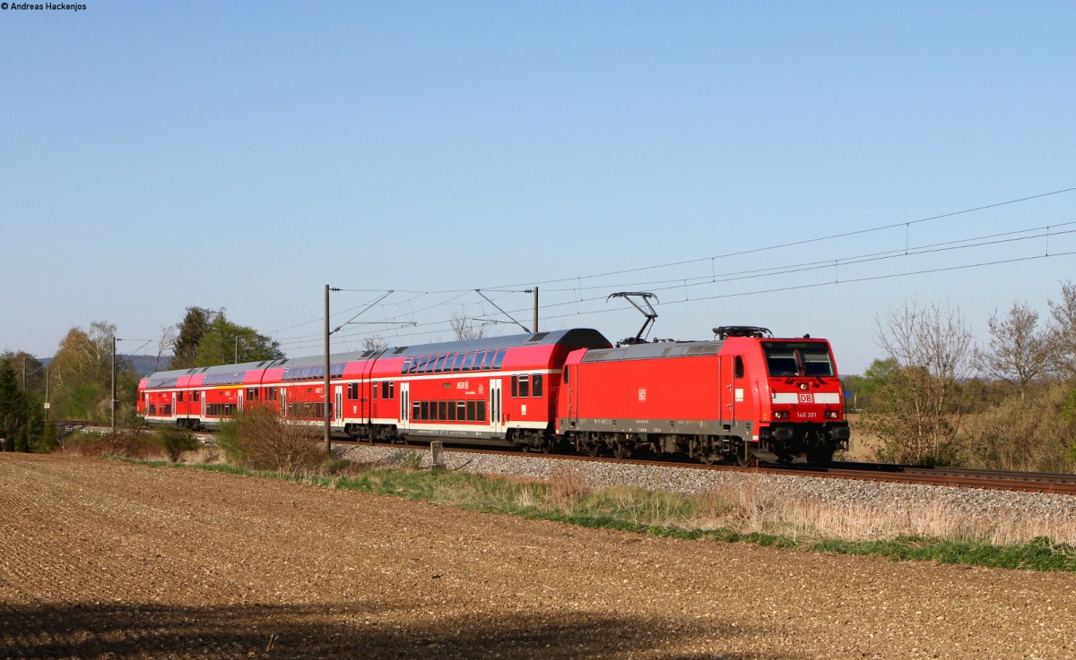 146 201-9 mit dem IRE 4731 (Karlsruhe Hbf-Konstanz) bei Hohenkrähen 19.4.15