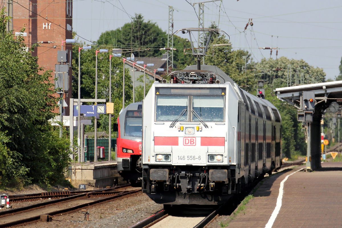 146 556-5 durchfährt mit IC 2205 nach Koblenz Hbf. Haltern am See 18.7.2016