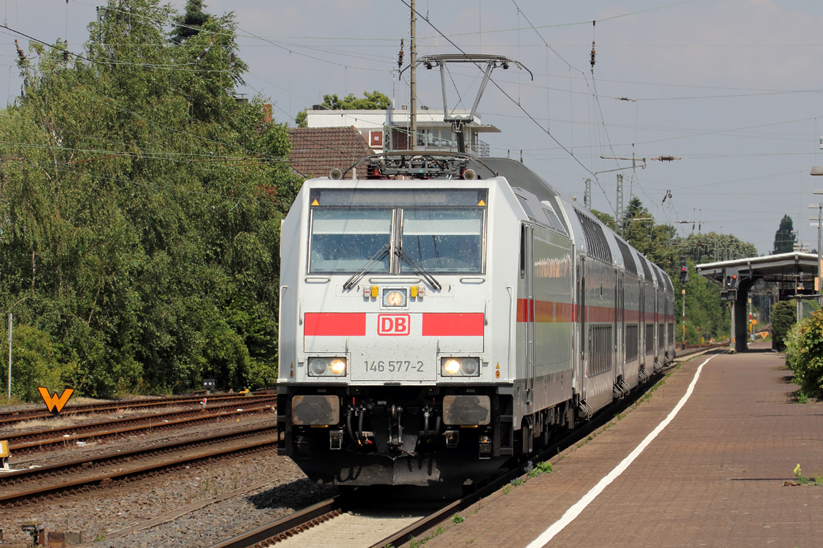 146 577-2 mit IC 2203 nach Köln Hbf. durchfährt Haltern am See 18.7.2016