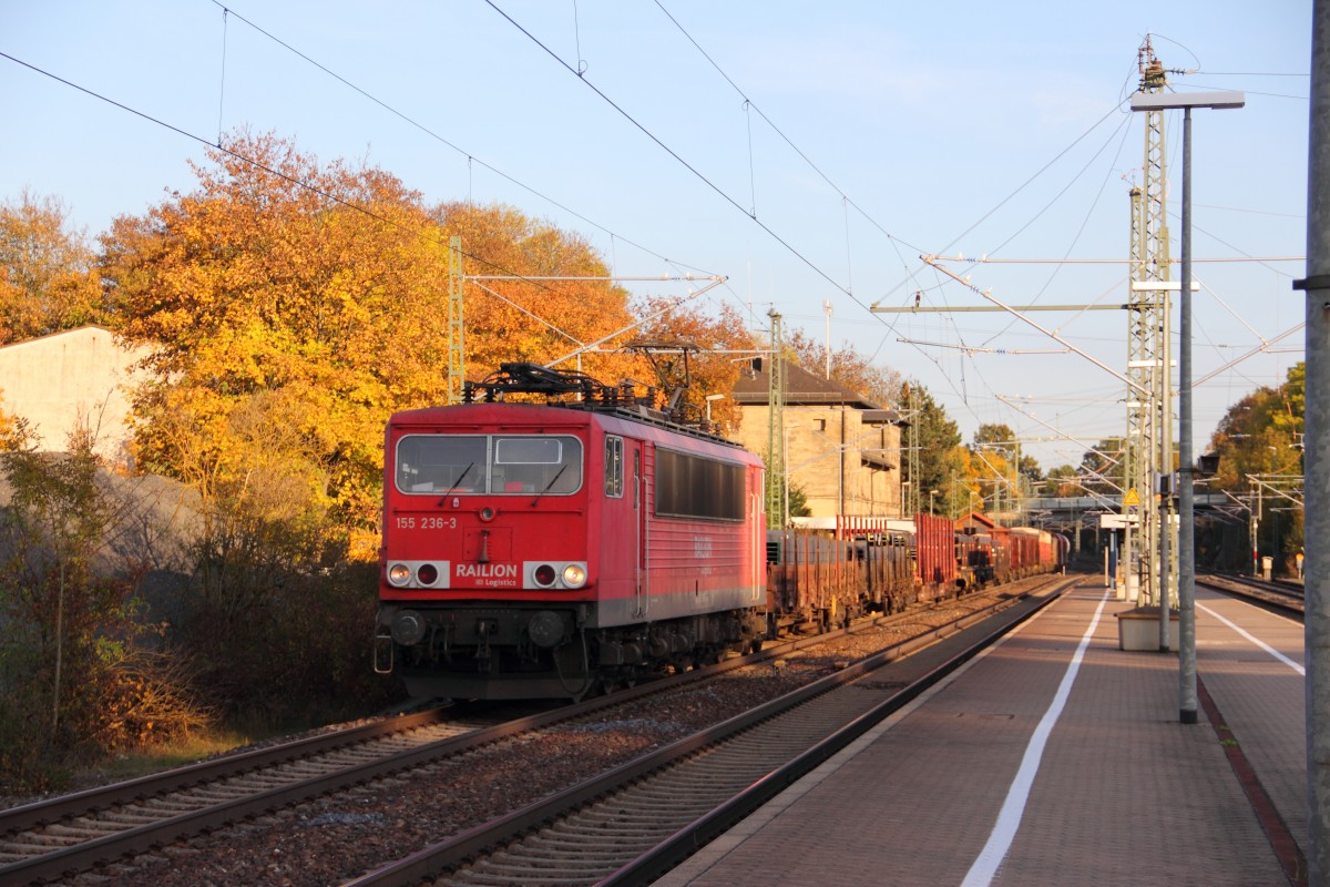155 236-3 DB Schenker Rail in Hochstadt/ Marktzeuln am 19.10.2013.