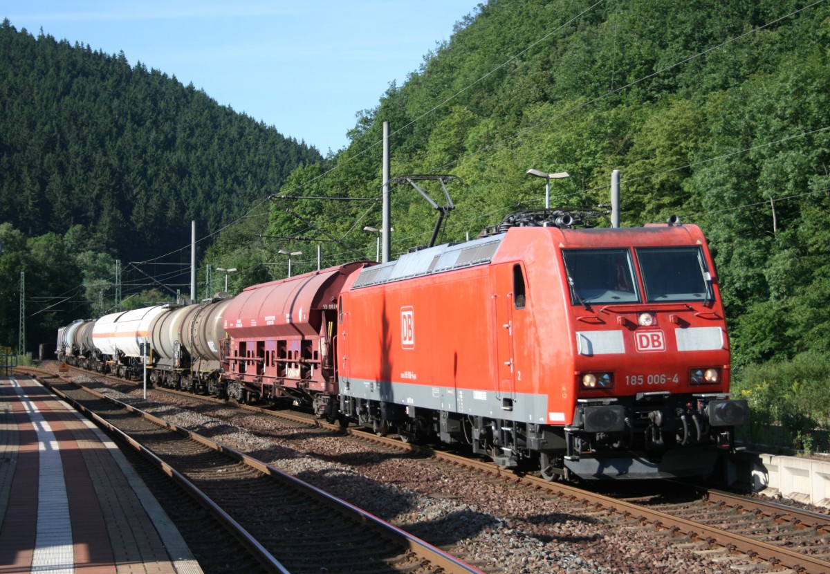 185 006 mit EZ 51736 (Nrnberg Rbf–Engelsdorf) am 16.08.2013 in Hockeroda