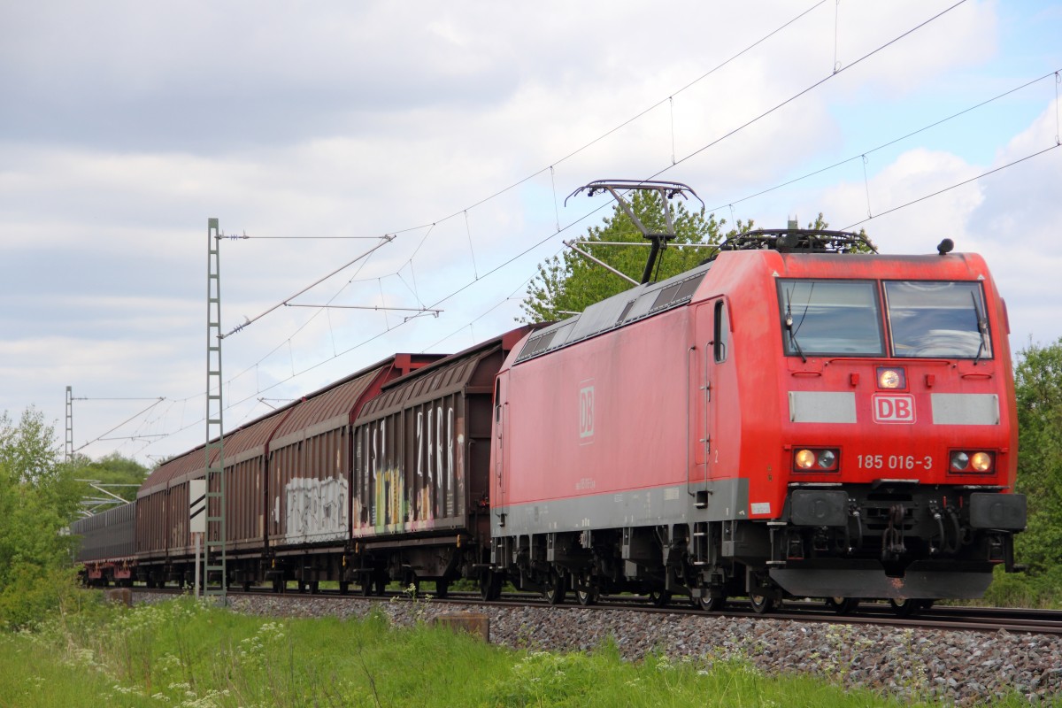 185 016-3 DB Schenker bei Trieb am 15.05.2014.
