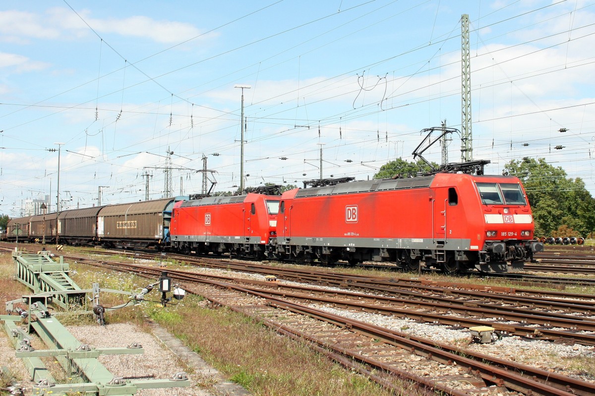185 129-4 in Basel Badischer Bahnhof am 22.08.2014