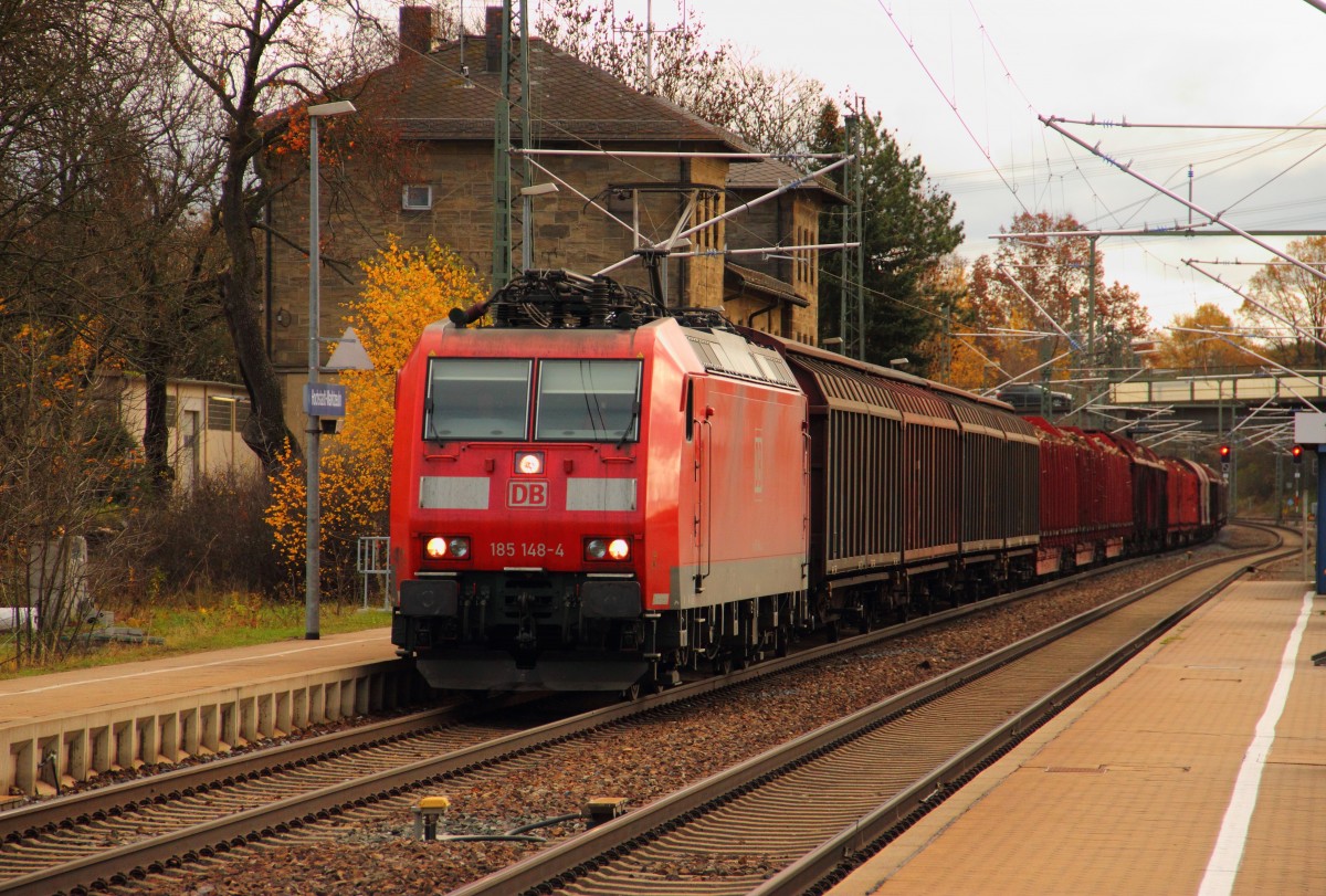 185 148-4 DB Schenker in Hochstadt/ Marktzeuln am 09.11.2013.