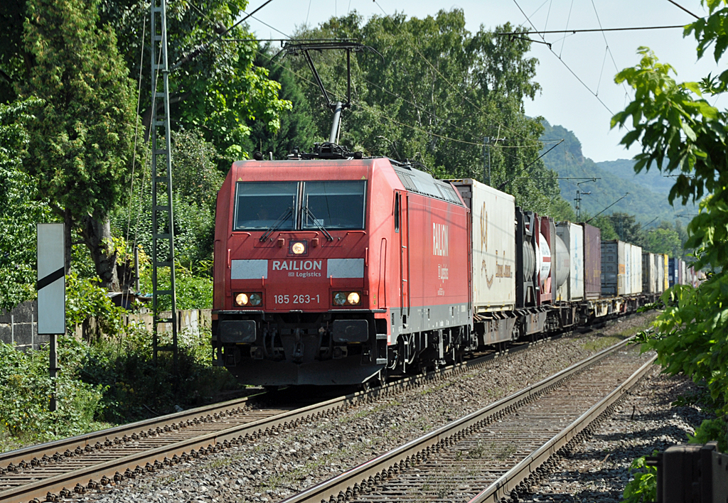185 263-1 Gterzug durch Bonn-Beuel - 21.08.2013