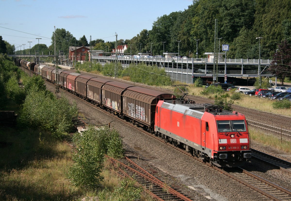 185 356 mit EZ 51827 (Mannheim Rbf–Maschen Rbf) am 17.08.2016 in Tostedt