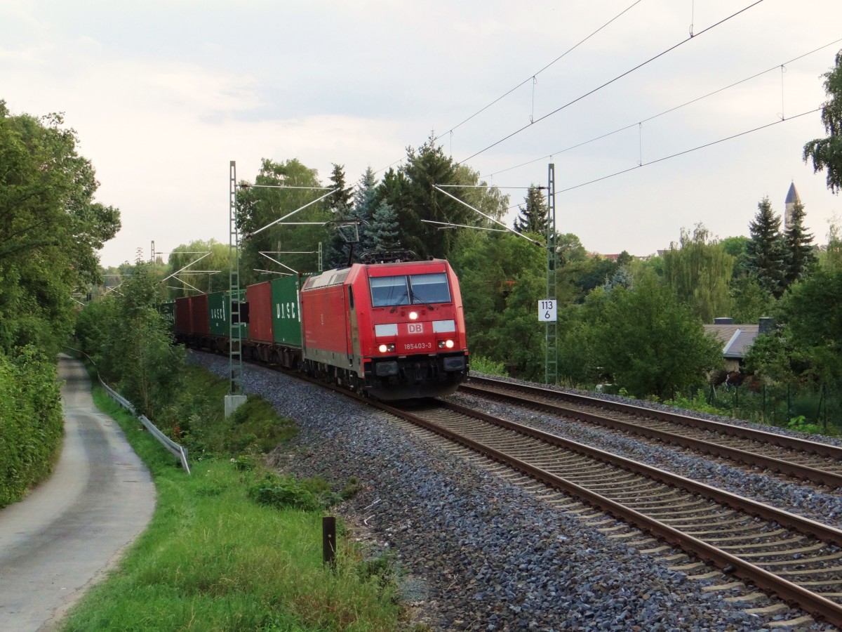 185 403-3 zu sehen am 31.08.15 in Plauen/V.