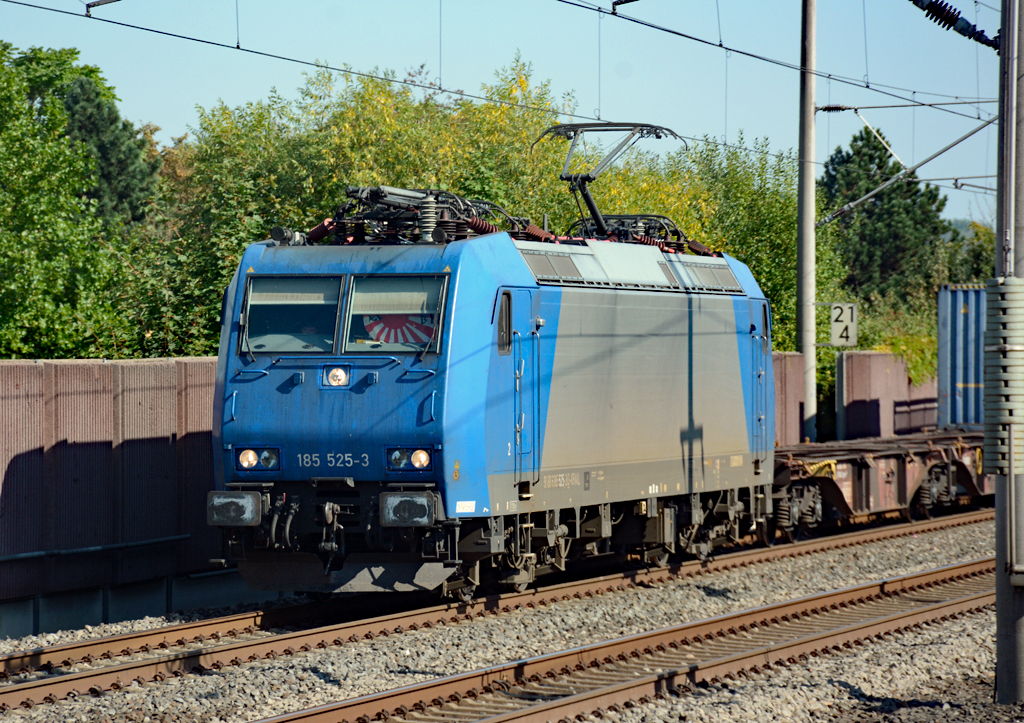 185 525-3 gem. Güterzug in Richtung Aachen durch Kerpen-Sindorf - 21.09.2016