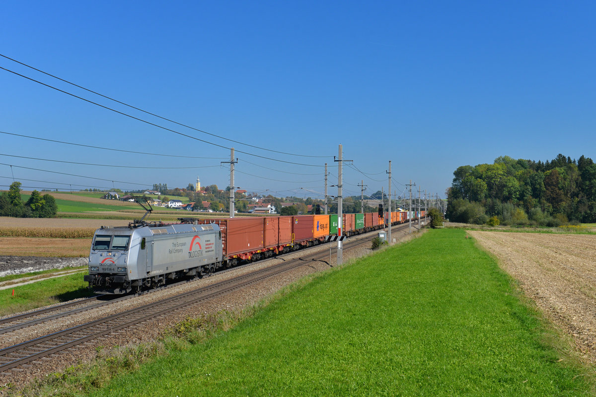 185 538 mit DGS 43968 am 30.09.2017 bei Kimpling. 