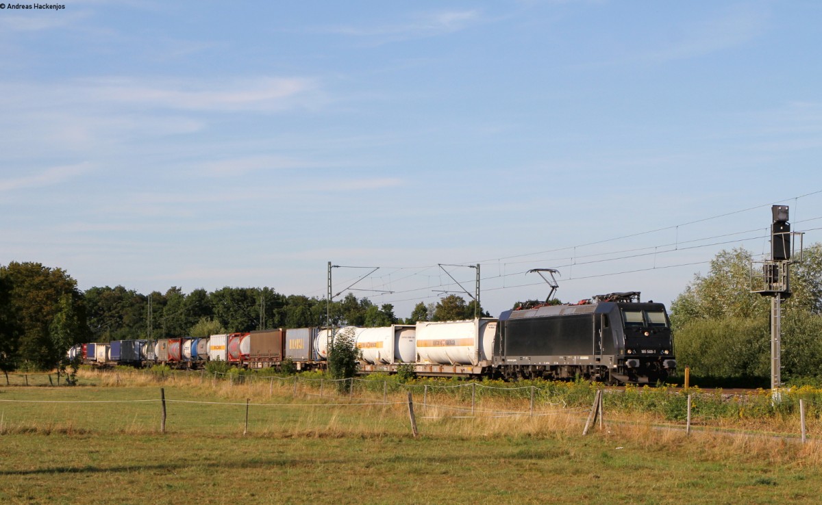 185 569-1 mit einem KV Zug bei Niederschopfheim 5.8.15