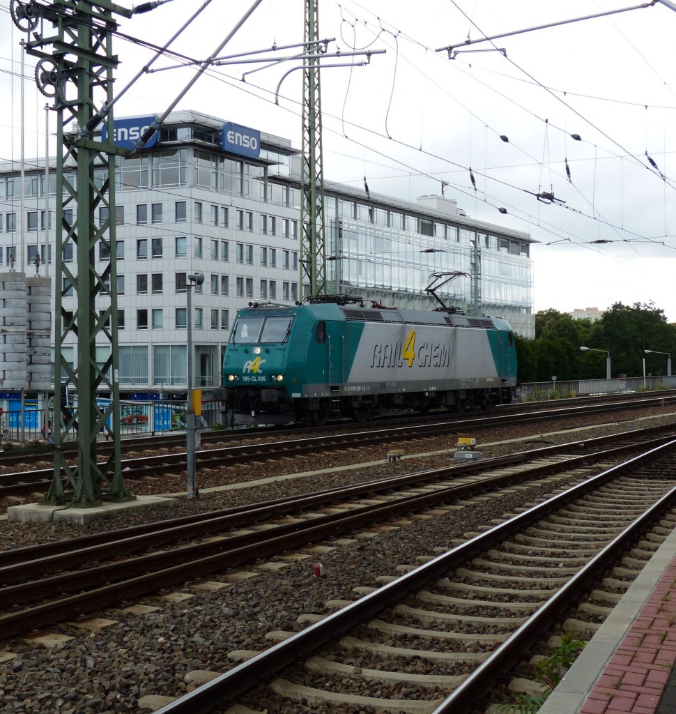 185-CL006 fährt am 10.07.2014 durch den Dresdener Hauptbahnhof.