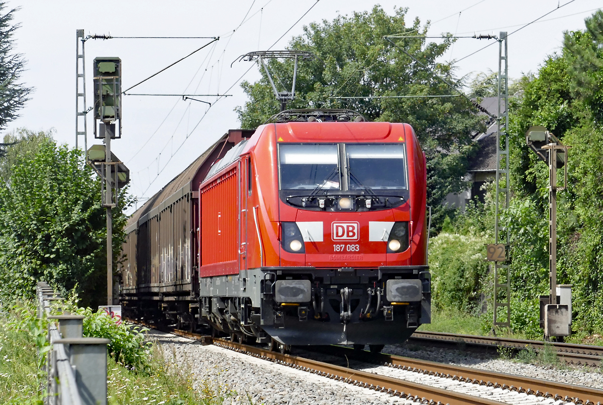 187 083 gem. Güterzug durch Bonn-Beuel - 16.08.2018