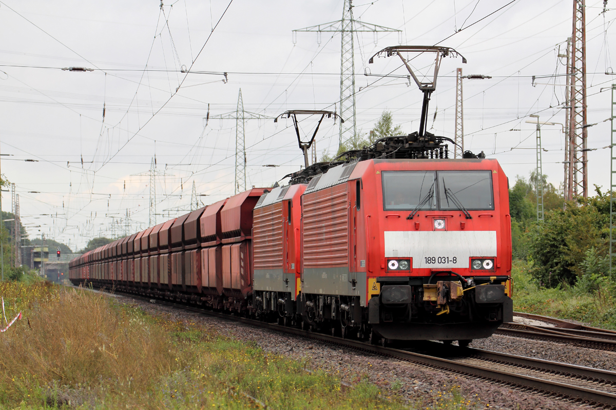 189 031-8 mit 189 040-9 in Ratingen-Lintorf 29.8.2014