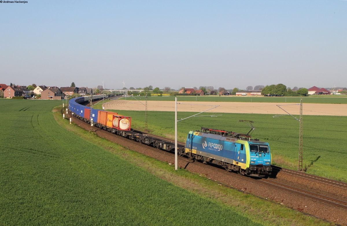 189 205-8 mit einem KV Zug bei Haste 7.5.16