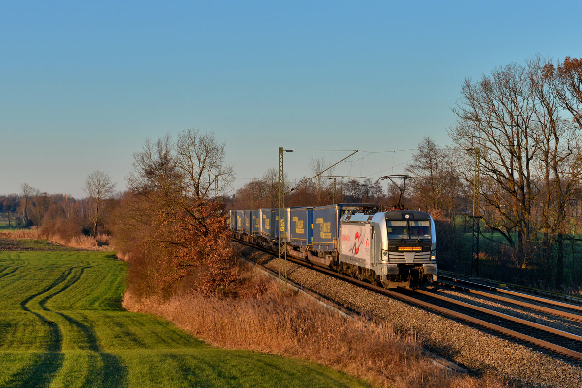 193 806 mit DGS 43945 am 29.11.2016 bei Hilperting. 