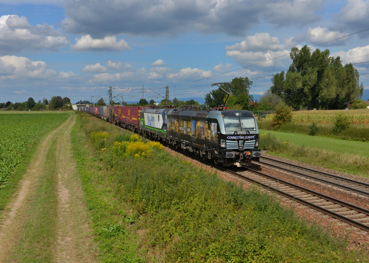 193 875 + 193 832 mit DGS 41157 am 05.09.2015 bei Plattling. 