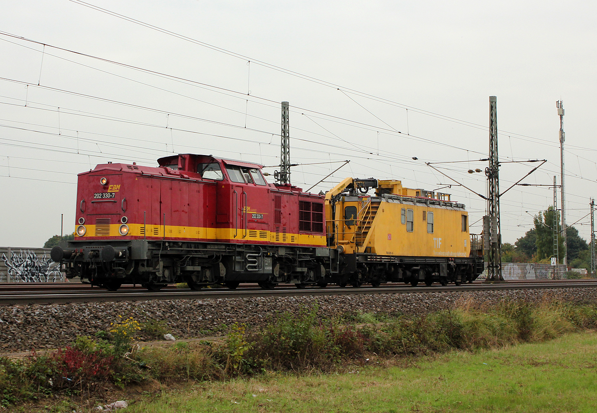 202 330-7 der EBM  bei Porz(Rhein) am 08.10.2013 