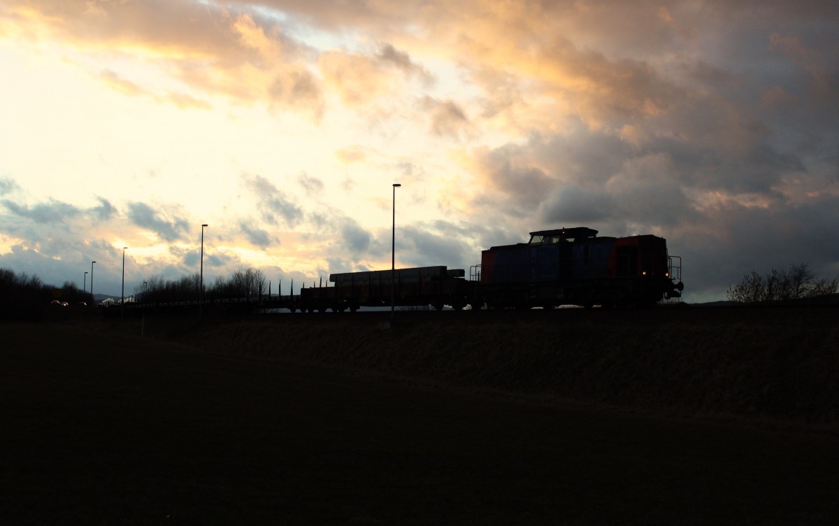 203 149-0 zu sehen am 01.03.15 Abend in Vogelschutz bei Könitz.