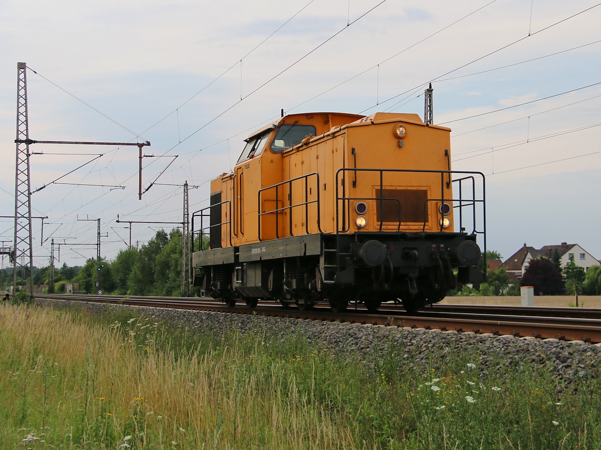 203 161-6 (V180.05) der SGL als Tfzf in Fahrtrichtung Seelze. Aufgenommen am 24.07.2015 in Dedensen-Gümmer.