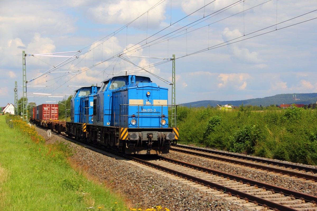 204 013-3 und 204 011-5 der PRESS in Staffelstein am 26.07.2011