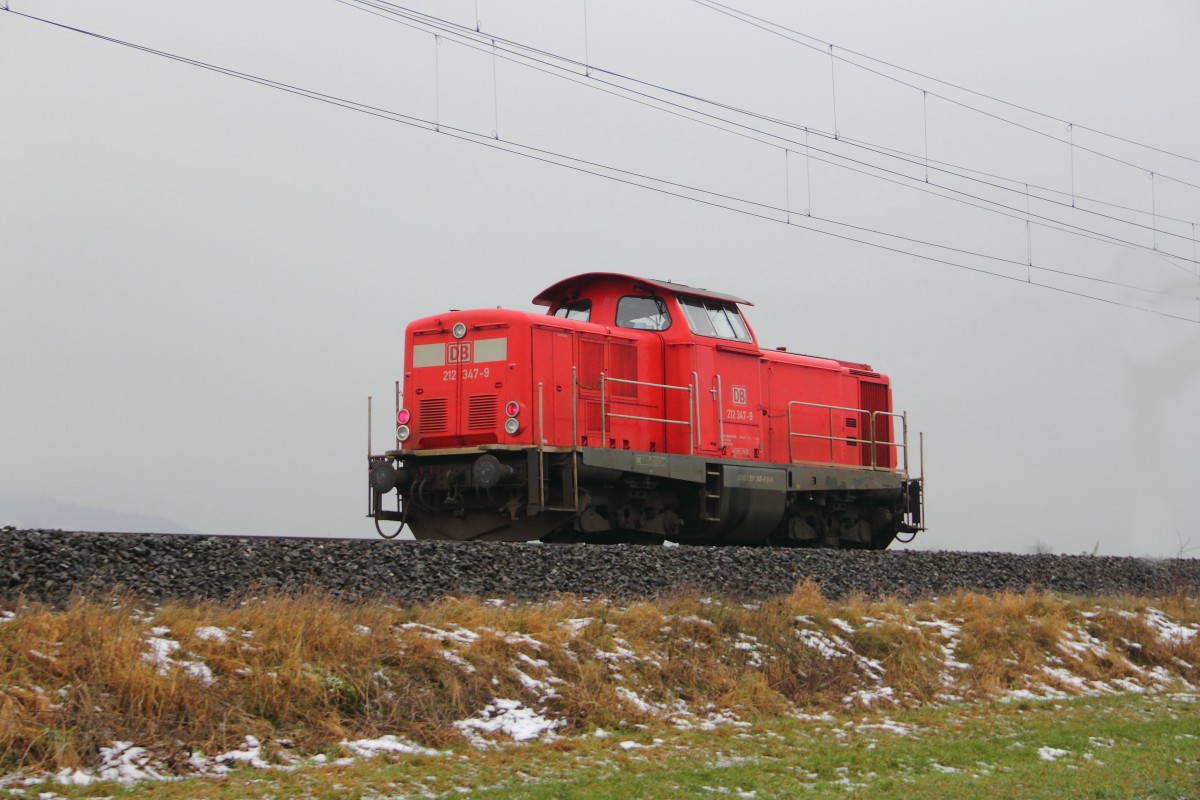 212 347-9 DB Fahrwegdienste bei Reundorf am 07.01.2015.
